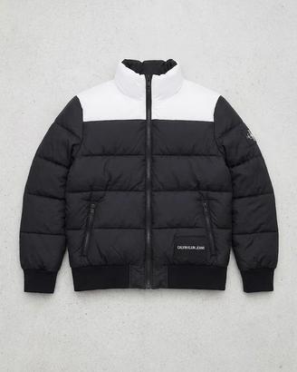 Piumino Calvin Klein Jeans bicolore nero e bianco