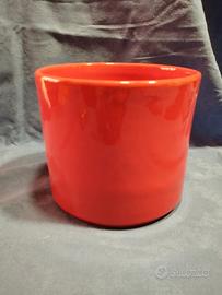 Vaso_portavaso ceramica rosso