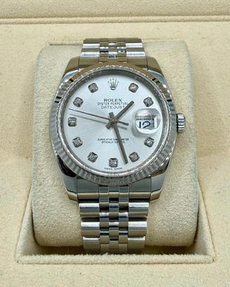 ROLEX DATEJUST 116234  DIAMOND DIAL SUPER JUBILEE