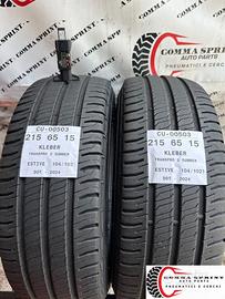 2 PNEUMATICI 215/65 R15C KLEBER ESTIVE 80%