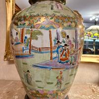 Imponente e pesante, antico vaso cinese cantonese