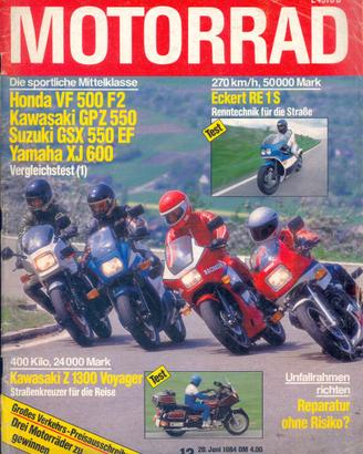 Rivista tedesca MOTORRAD numero 13 del 1984