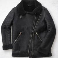 Giacca Aviator shearling nera