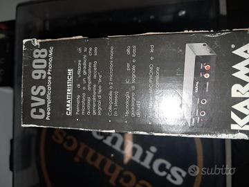 preamplificatore per giradischi e microfono 