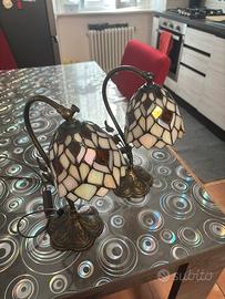 Coppia Lampade da tavolo in stile Tiffany