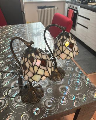 Coppia Lampade da tavolo in stile Tiffany