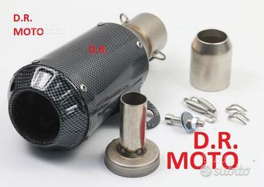 SCARICO full carbon look corto 28 cm