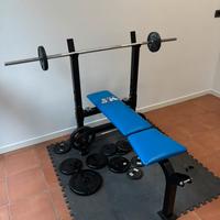 Panca + bilancere + pesi