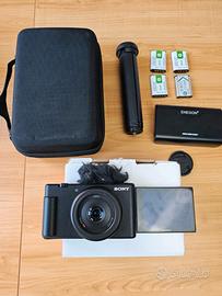Sony ZV-1F – Fotocamera Vlog + 4 Batterie
