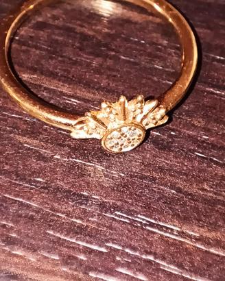 anello Pandora Sole Luminoso originale placato oro