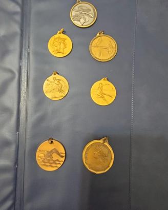 lotto 7 medaglie sportive CASC Banca d'Italia  '70