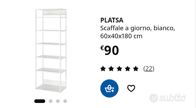 Scaffale Platsa bianco