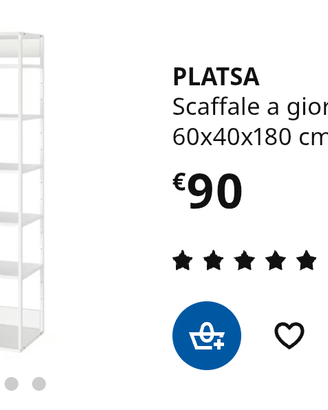 Scaffale Platsa bianco