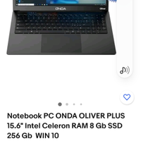 PC portatile onda oliver 8 GB e 2 telecamere