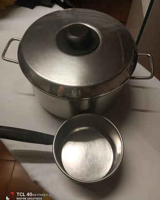 pentola con coperchio +pentolino 