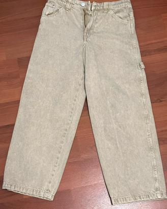 Jeans baggy beige