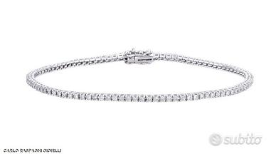 BRACCIALE TENNIS ORO BIANCO 18kt. CON DIAMANTI
