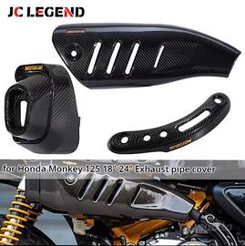 Honda Monkey, cover in carbonio per scarico origin
