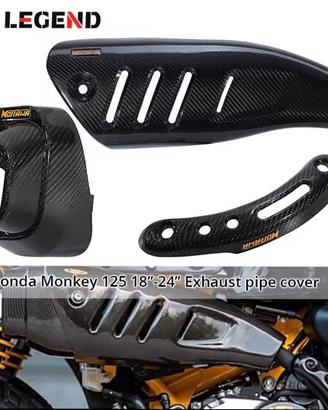 Honda Monkey, cover in carbonio per scarico origin