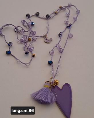 Collana perline vetro