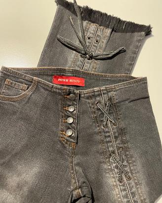 Jeans Miss Sixty, Lace Up, Vintage TG 36