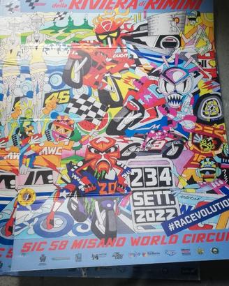 Locandina motogp valentino rossi Misano manifesto