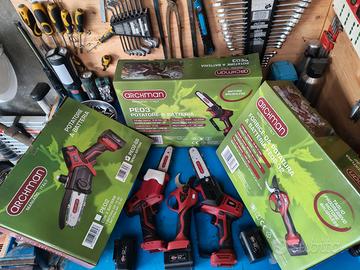 Kit attrezzi a batteria, da giardino archman