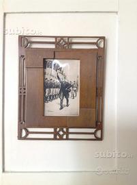 Cartolina rivista del duce libro e moschetto