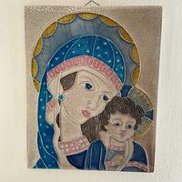 Madonna con bambino ceramica Vietri 