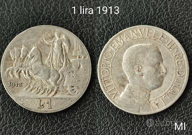 1 lira 1913 Argento 