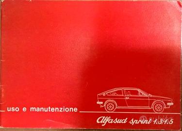 ALFA ROMEO ALFASUD SPRINT 1.3/1.5 I SERIE LIBRETTO