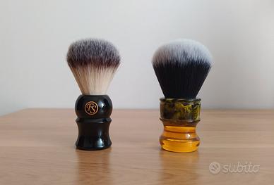 2 pennelli da barba in setole sintetiche 