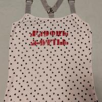 Top bianco con cuoricini A-style 