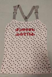 Top bianco con cuoricini A-style 