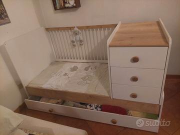 Lettino trasformabile Cilek con cassetto letto