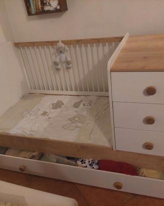 Lettino trasformabile Cilek con cassetto letto