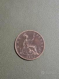 moneta 1 penny 1889 - inghilterra