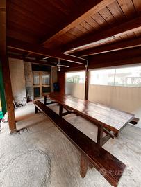 tavolo in legno di castagno 