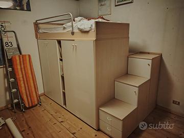 Cameretta letto soppalco bambini