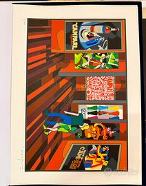 Litografia originale - Campari Ugo Nespolo