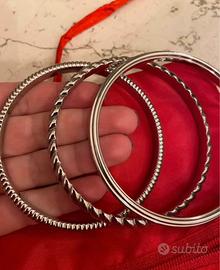 Bracciali larghi calvin klein set da 3