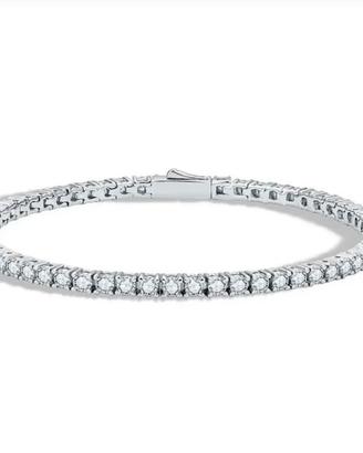 Bracciale Tennis Argento Moissanite 3mm