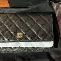 Borsa Tracolla Pochette Nera in Pelle Chanel