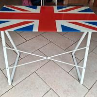 Scrivania vetro e metallo