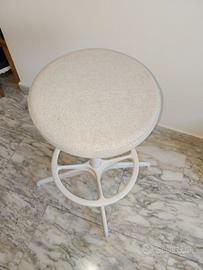 Sgabello imbottito ikea bianco regolabile