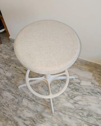 Sgabello imbottito ikea bianco regolabile