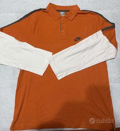 Nike Polo Uomo Maniche Lunghe – Arancione L