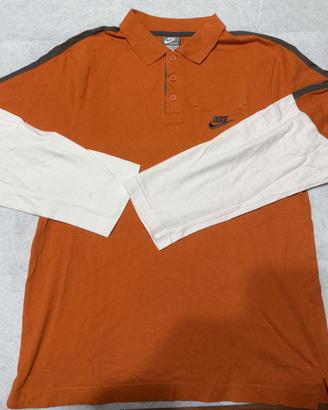Nike Polo Uomo Maniche Lunghe – Arancione L