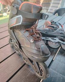 rollerblade bambino con ginocchiere e gomitiere 