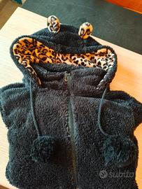 Giacca donna in pelliccia sintetica con orecchie